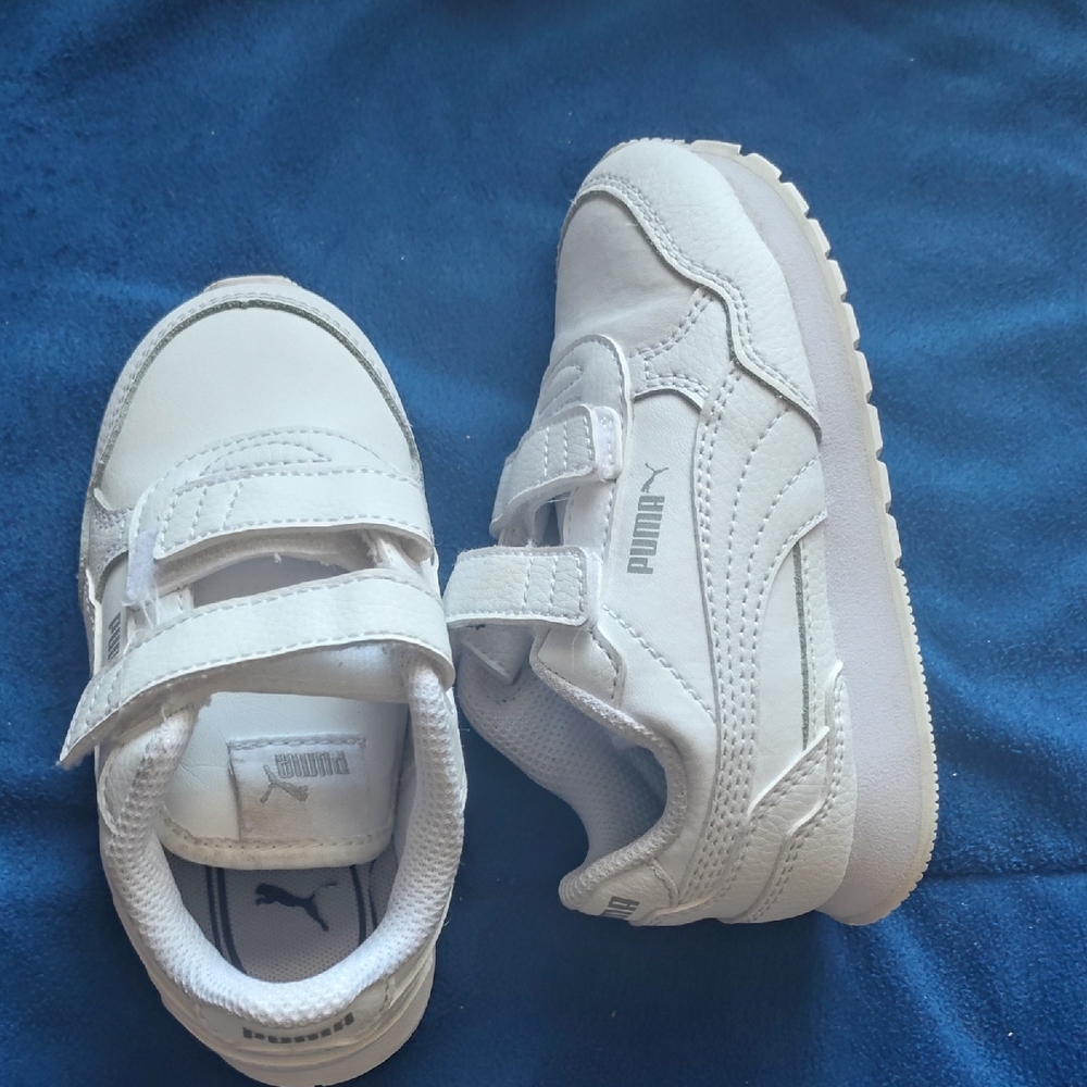 PUMA Kids Classic White Sneakers